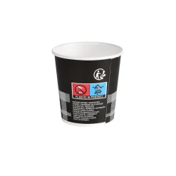 Pappbecher Und -Gläser>DUNI Becher Izza schwarz 12 cl Weiß