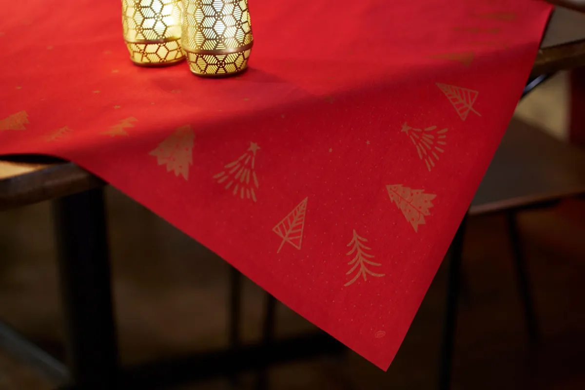 Hussen>DUNI Bio cel® Mitteldecken 84 x 84 cm Shimmer Trees