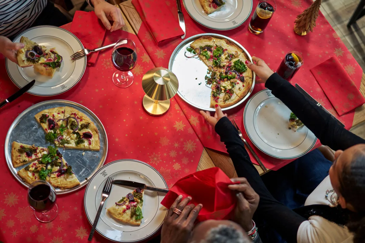 Hussen>DUNI Bio cel® Mitteldecken 84 x 84 cm Shimmer Trees