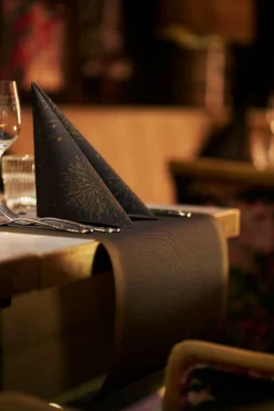 Tischläufer>DUNI Bio cel® Tête-à-Tête-Tischläufer 0,4 x 24 m Sparkly Black