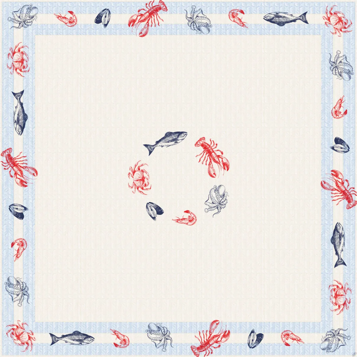 Hussen>DUNI Bio cel®-Mitteldecke 84 x 84 cm Sea Delights