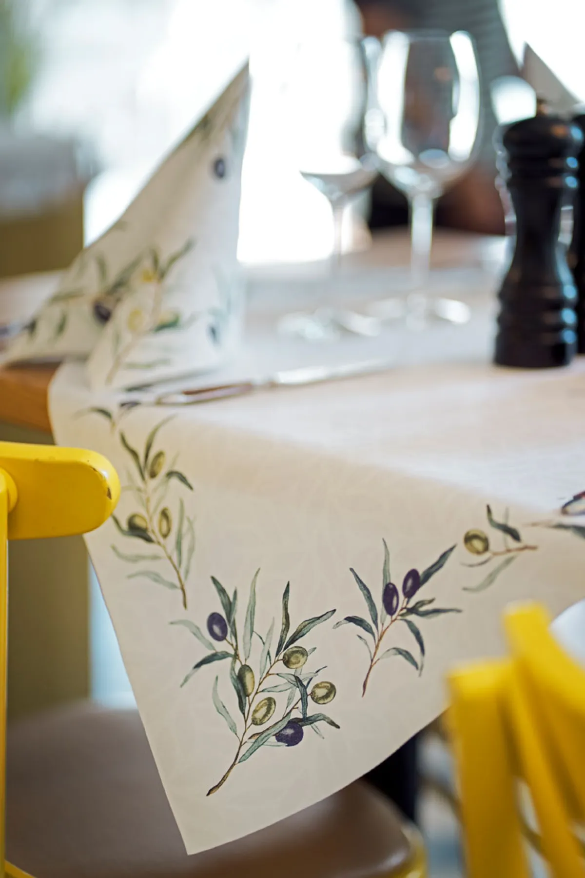 Hussen>DUNI Bio cel®-Mitteldecke 84 x 84 cm Olive Garden