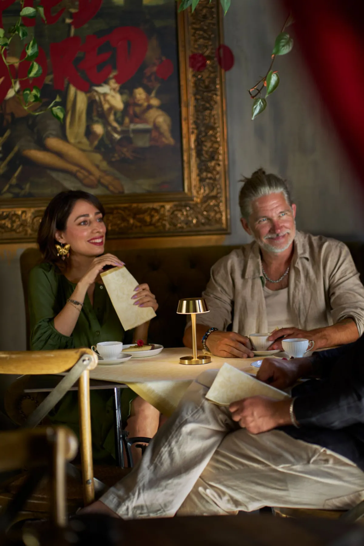 Hussen>DUNI Bio cel®-Mitteldecke 84 x 84 cm Rich Damast Cream