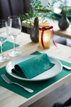 Tischsets>DUNI Bio cel®-Tischset 30 x 40 cm Linnea Dark Green