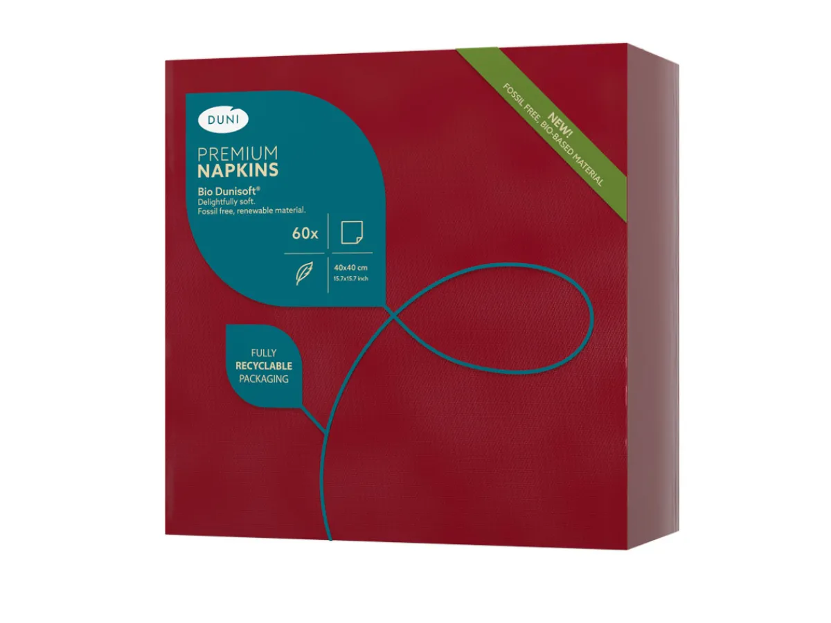 Servietten Im Dinnerformat>DUNI Bio soft® Serviette 40 x 40 cm Bordeaux