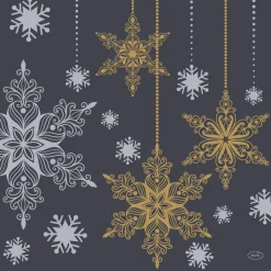 Servietten Im Dinnerformat>DUNI Bio soft® Serviette 40 x 40 cm Snowstars Black