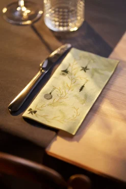 Vorgefaltete Servietten>DUNI Bio soft® Serviette 40 x 40 cm Noel Pistachio