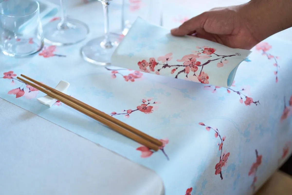 Servietten Im Dinnerformat>DUNI Bio soft® Serviette 40 x 40 cm Cherry Breeze Blue