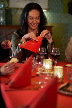 Servietten Im Dinnerformat>DUNI Bio soft® Serviette 40 x 40 cm Shimmer Trees