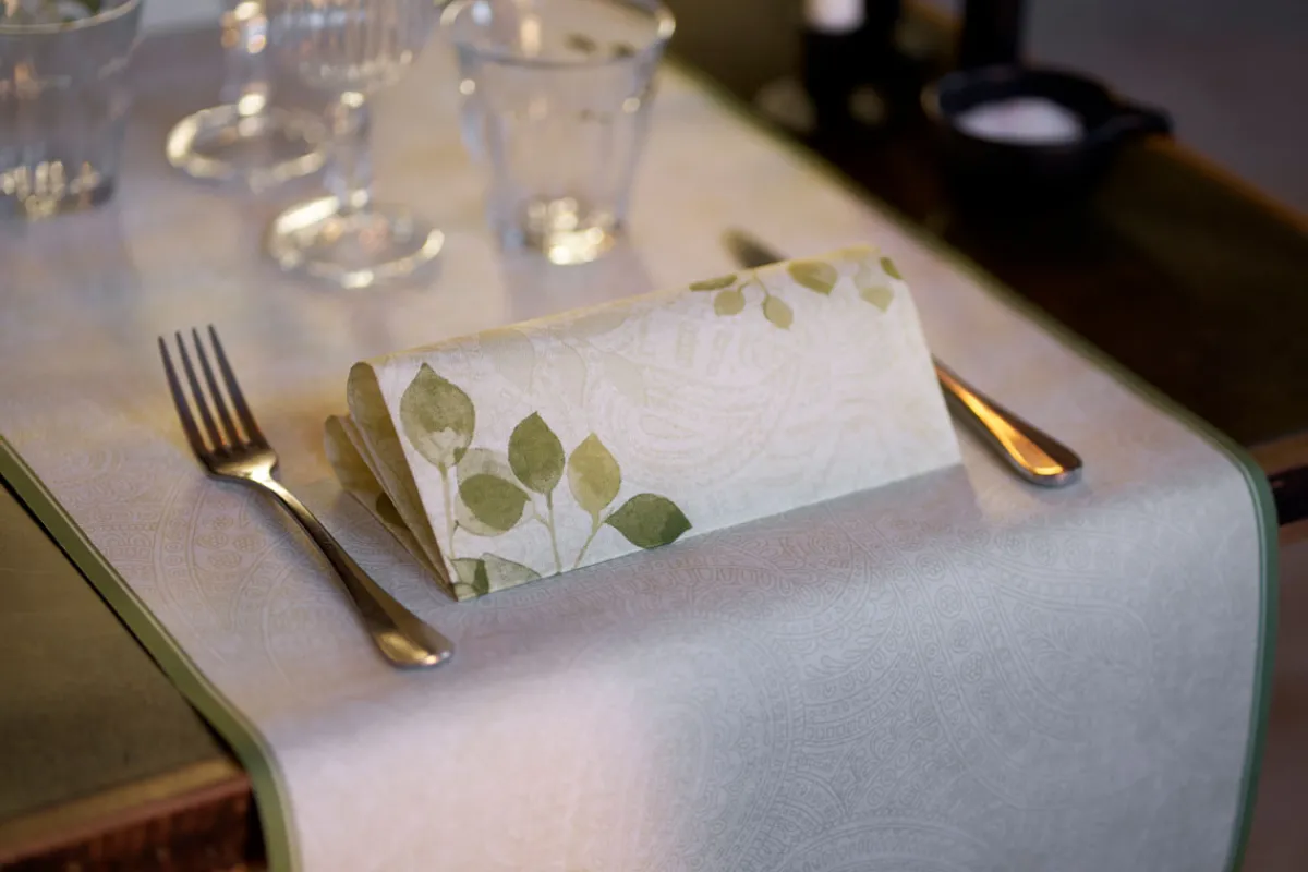 Servietten Im Dinnerformat>DUNI Bio soft® Serviette 40 x 40 cm Paisley leaves