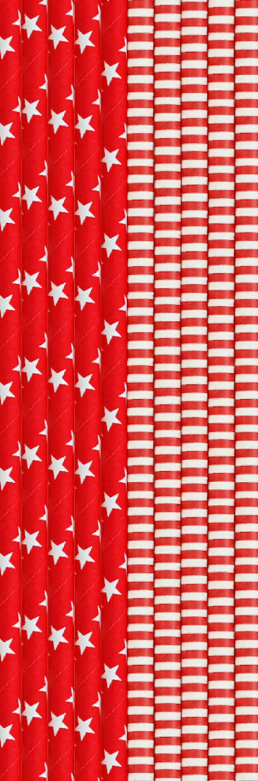 Strohhalme>DUNI Bio Papier-Trinkhalme 20 cm x Ø 6 mm Red & White