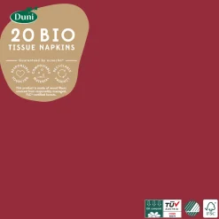 Servietten Im Lunchformat>DUNI Bio Tissue-Serviette 33 x 33 cm Bordeaux 3-lagig
