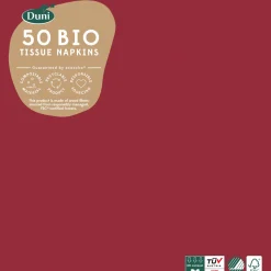 Servietten Im Dinnerformat>DUNI Bio Tissue-Serviette 40 x 40 cm Bordeaux 3-lagig