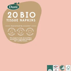 Cocktailservietten>DUNI Bio Tissue-Serviette 24 x 24 cm Mellow Rose 3-lagig