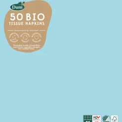 Servietten Im Dinnerformat>DUNI Bio Tissue-Serviette 40 x 40 cm Mint Blue 3-lagig