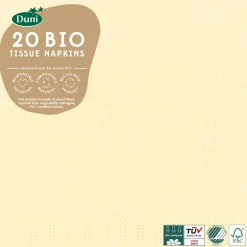 Servietten Im Dinnerformat>DUNI Bio Tissue-Serviette 40 x 40 cm Cream 3-lagig