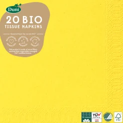 Servietten Im Dinnerformat>DUNI Bio Tissue-Serviette 40 x 40 cm Gelb 3-lagig