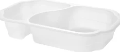 Siegelschalen>DUNIFORM Biokunststoff Schale Take-Away 250 x 159 x 45 mm Weiß 2-Teilung
