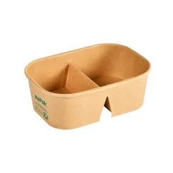 Boxen>DUNI Brick Box Medium 250/250 ml Braun 2-Teilung