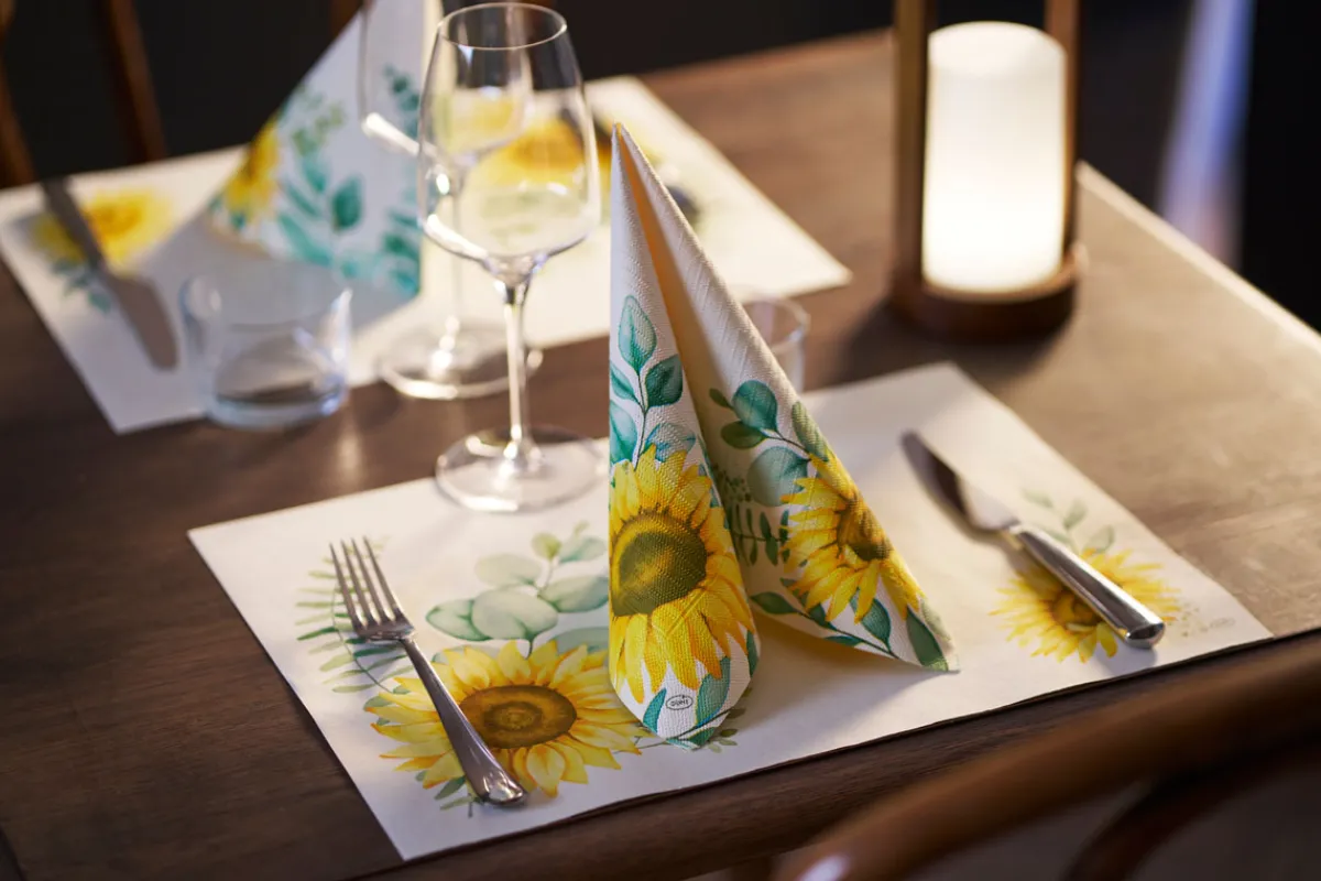 Servietten Im Dinnerformat>DUNI Classic-Serviette 40 x 40 cm Sunflower dreams