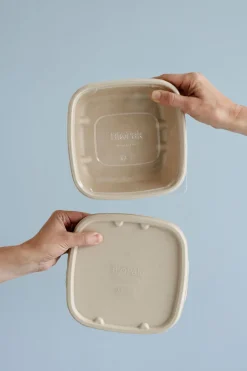 Boxen>DUNI Cube Deckel quadratisch 900/1200 ml Braun