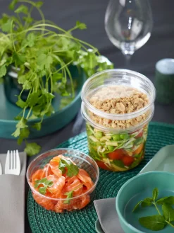 Boxen>DUNI Deckel für Deli-Schalen Crystal 250/375/500/750 ml Transparent