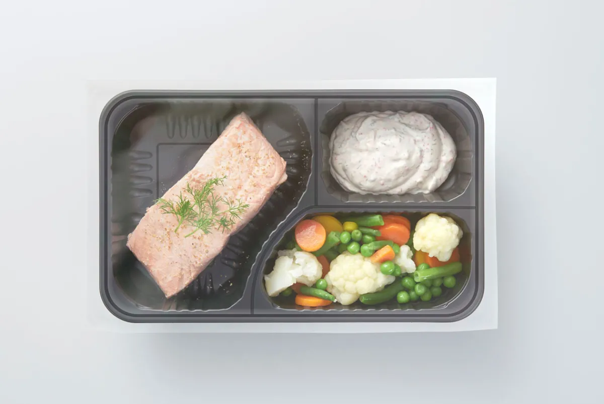 Siegelschalen>DUNIFORM DF Baseline Schale 3Teilung. 260 x 158 x 44,7 mm Schwarz 3-Teilung