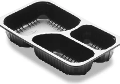 Siegelschalen>DUNIFORM DF Baseline Schale 3Teilung. 260 x 158 x 44,7 mm Schwarz 3-Teilung