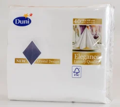 Servietten Im Dinnerformat>DUNI Elegance®-Serviette Crystal 48 x 48 cm Weiß