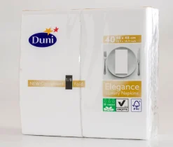 Vorgefaltete Servietten>DUNI Elegance®-Serviette Lily 48 x 48 cm Weiß