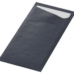 Bestecktaschen>DUNI Sacchetto® Tissue 8,5 x 19 cm Schwarz