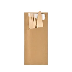 Bestecktaschen>DUNI Sacchetto® Tissue 8,5 x 19 cm eco Braun