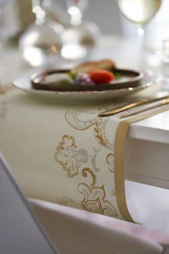 Tischläufer>DUNI cel® 3 in 1 0,4 x 4,8 m Golden Grace Cream