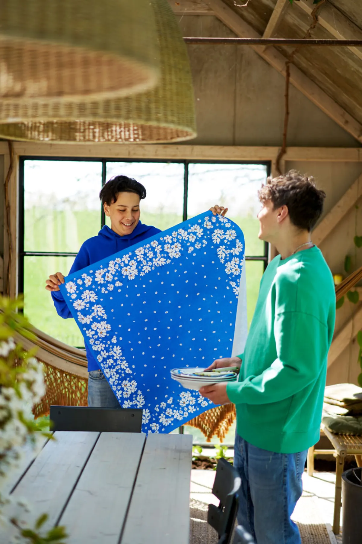 Hussen>DUNI cel® Mitteldecke 84 x 84 cm Sunny Day Blue