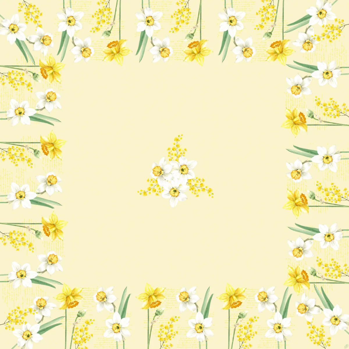 Hussen>DUNI cel® Mitteldecke 84 x 84 cm Spring Daffodil