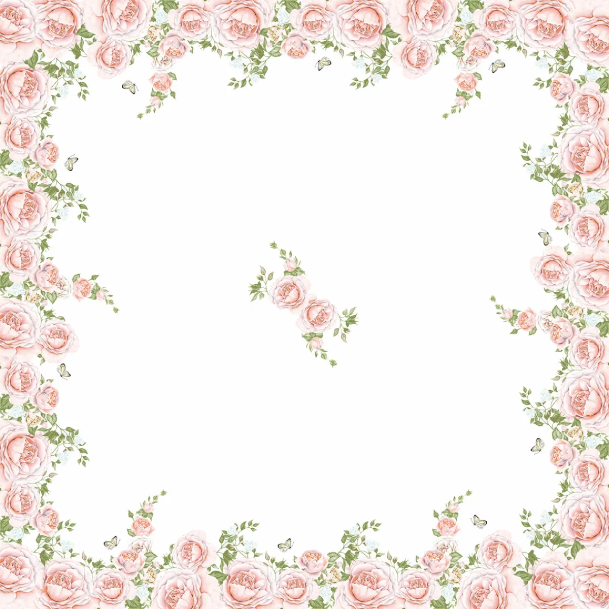 Hussen>DUNI cel® Mitteldecken 84 x 84 cm Rose Glory