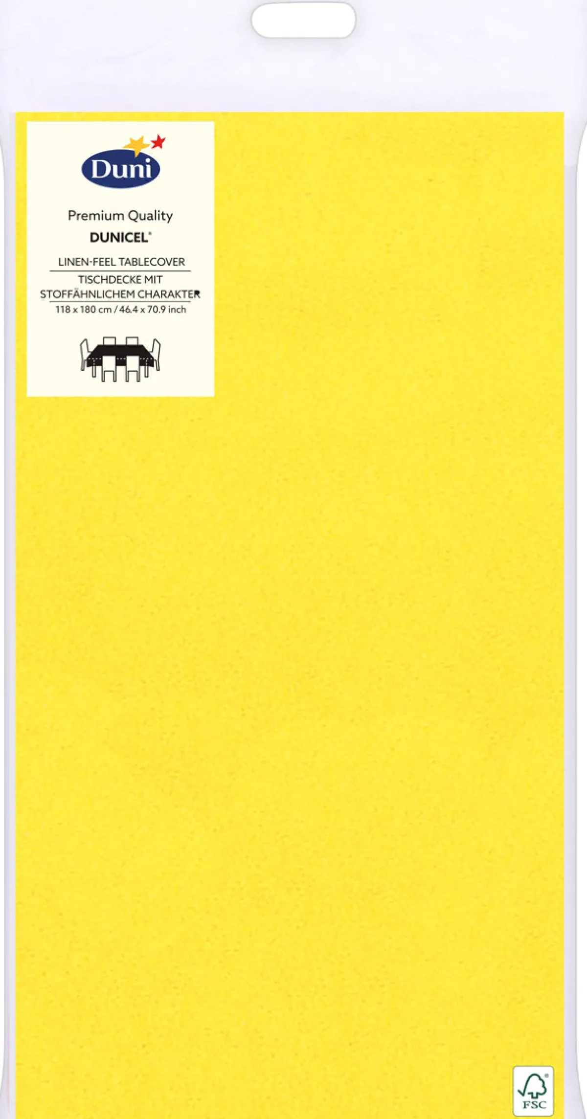 Tischdecken>DUNI cel® Tischdecke 118 x 180 cm Gelb