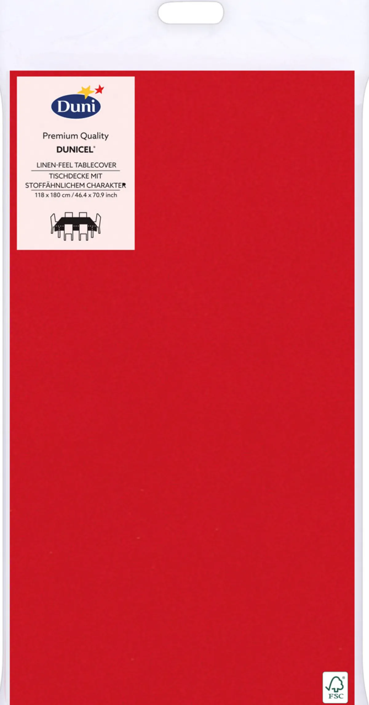 Tischdecken>DUNI cel® Tischdecke 118 x 180 cm Rot