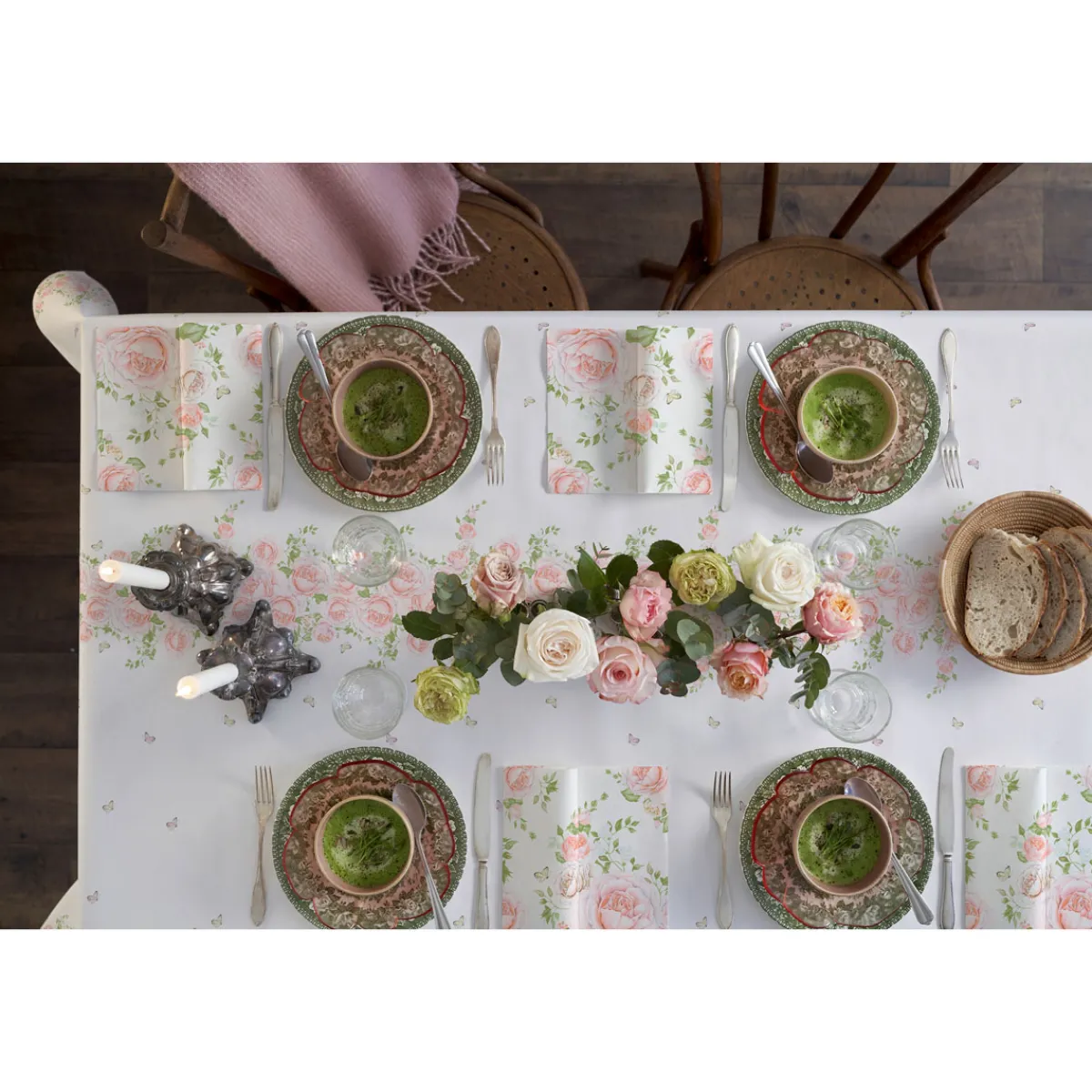 Tischdecken>DUNI cel® Tischdecke 138 x 220 cm Rose Glory