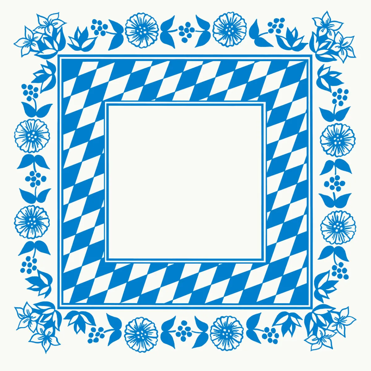 Hussen>DUNI cel®-Mitteldecke 84 x 84 cm Bayernraute