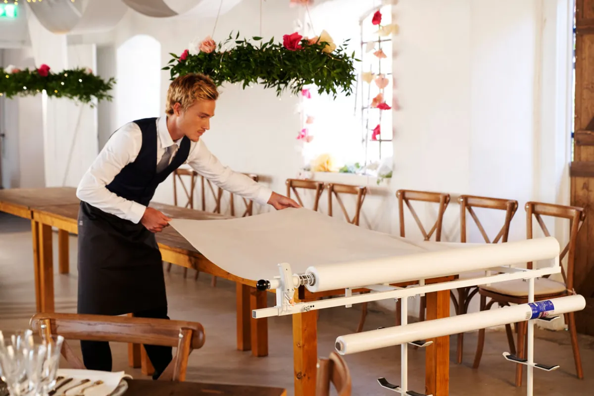 Tischdeckenrolle>DUNI cel®-Tischdeckenrolle 1,18 x 40 m Weiß