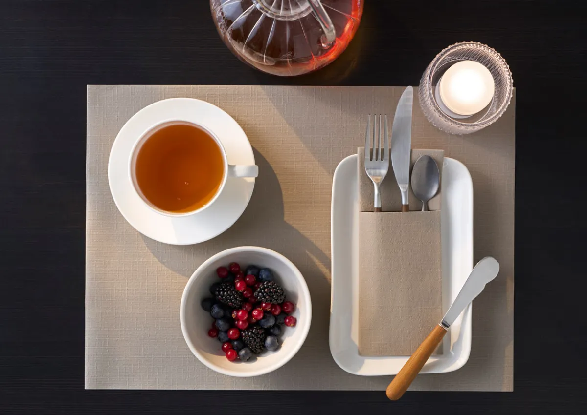 Bestecktaschen>DUNI letto® 40 x 48 cm Greige