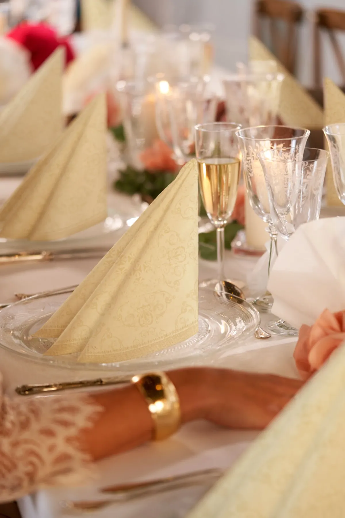 Servietten Im Dinnerformat>DUNI lin®-Serviette 40 x 40 cm Opulent White