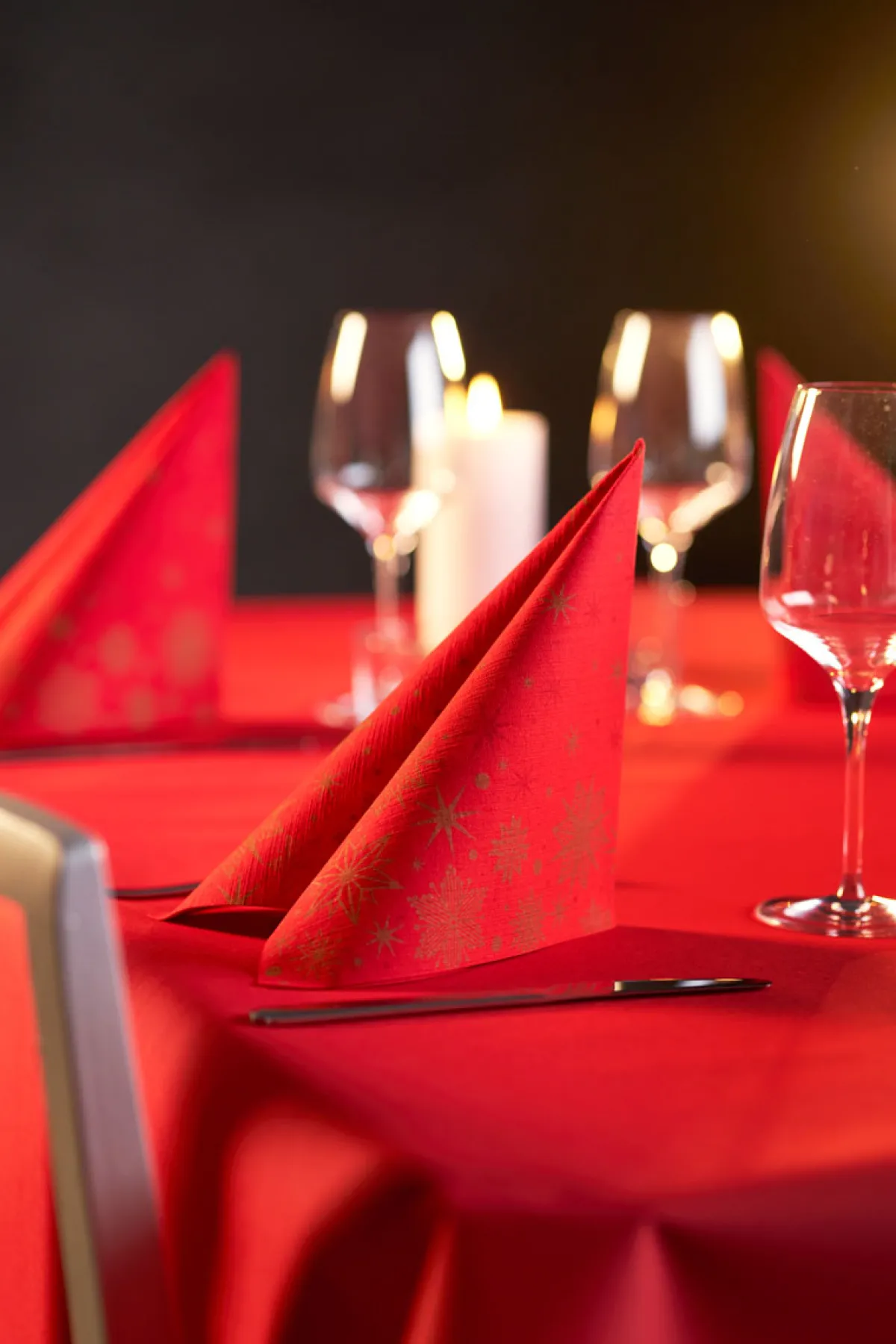 Servietten Im Dinnerformat>DUNI lin®-Serviette 40 x 40 cm Stargazing Red