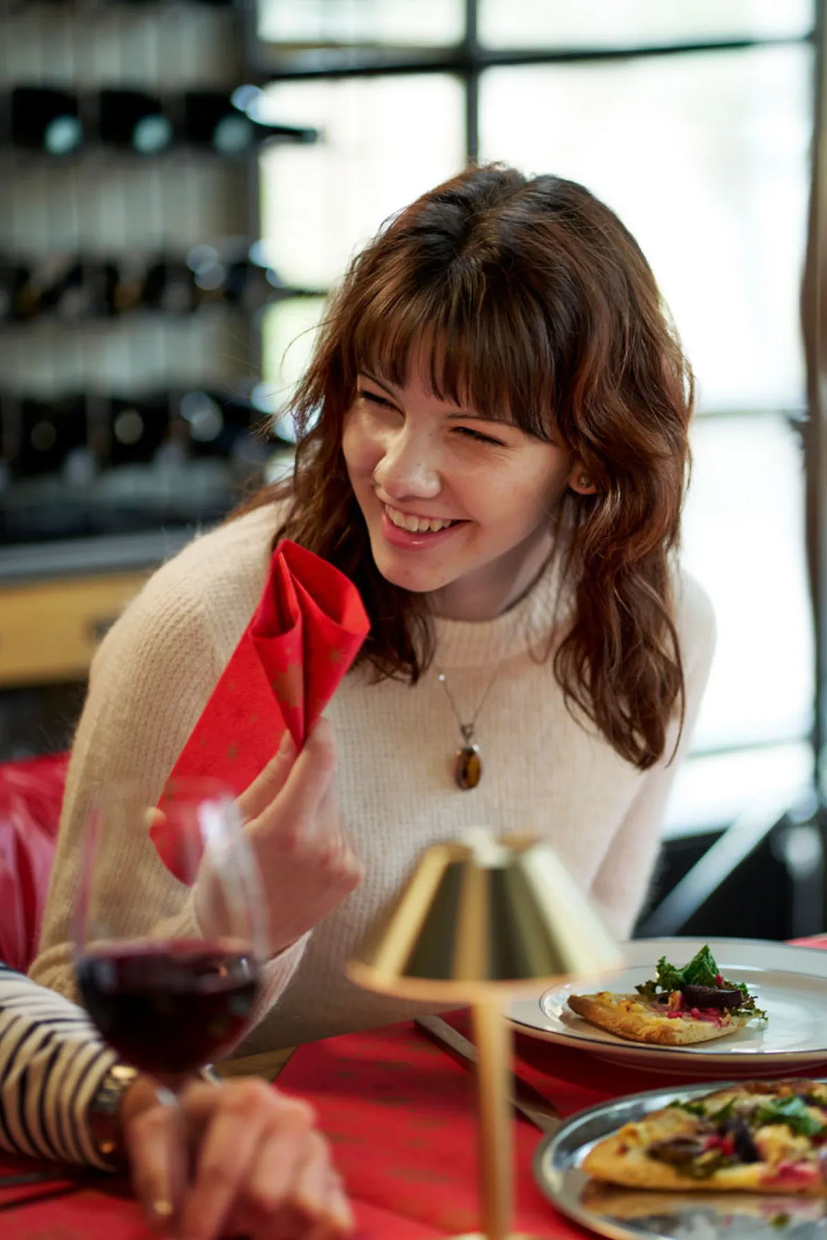 Servietten Im Dinnerformat>DUNI lin®-Serviette 40 x 40 cm Stargazing Red