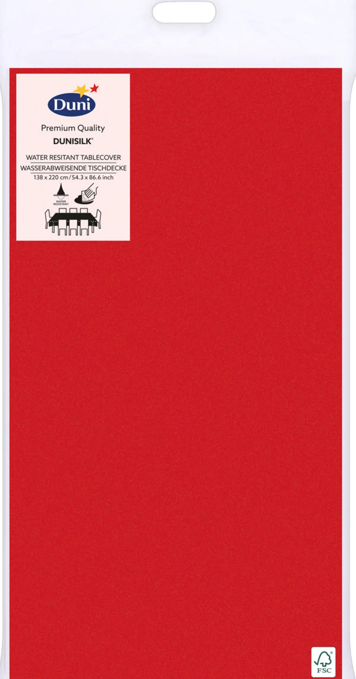 Tischdecken>DUNI silk® Tischdecke 138 x 220 cm Rot