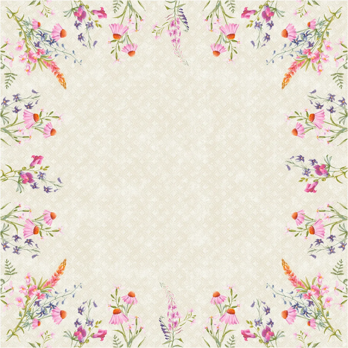 Hussen>DUNI silk®-Mitteldecke 84 x 84 cm Floret