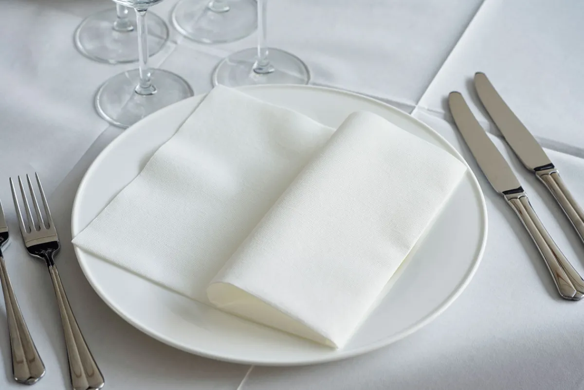 Servietten Im Dinnerformat>DUNI soft®-Serviette 48 x 48 cm Weiß