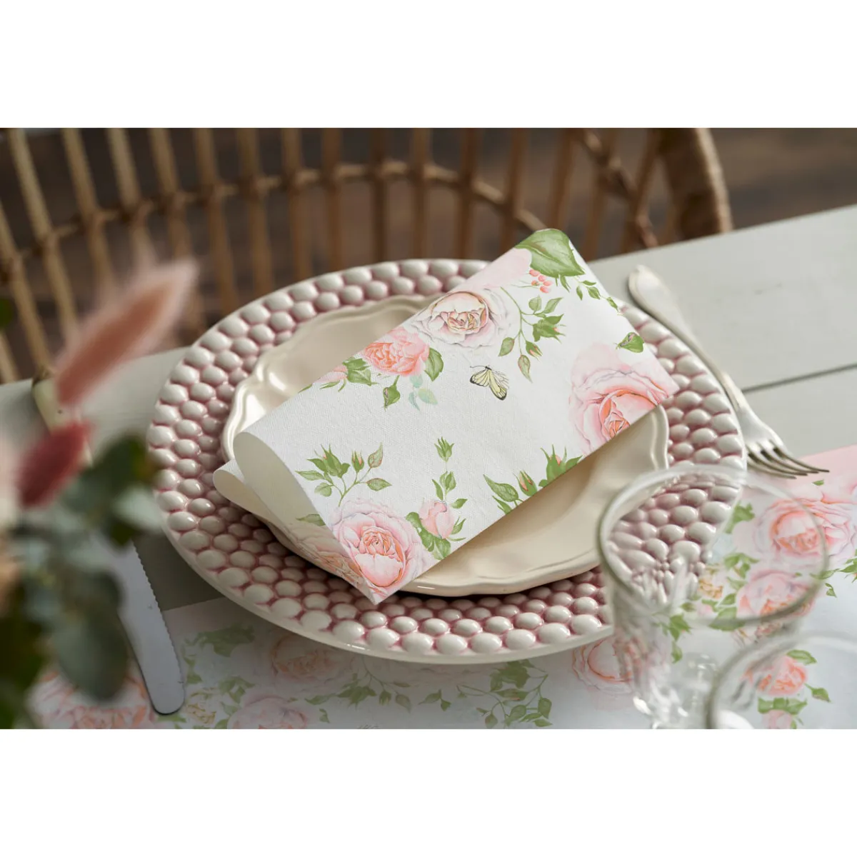 Servietten Im Dinnerformat>DUNI soft®-Serviette 40 x 40 cm Rose Glory