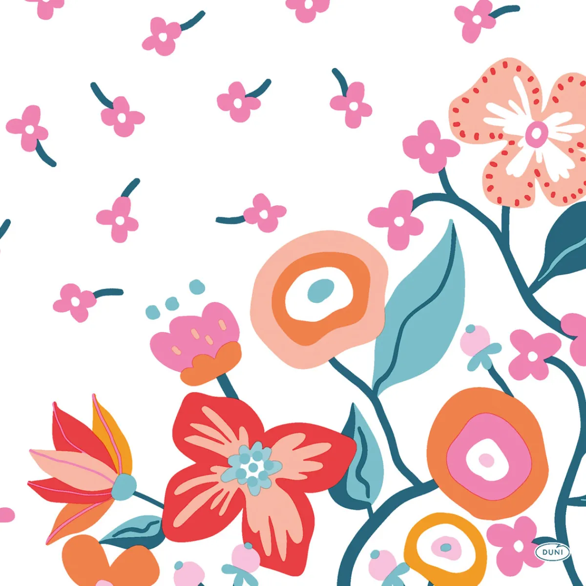 Servietten Im Dinnerformat>DUNI soft®-Serviette 40 x 40 cm Vibrant Bloom